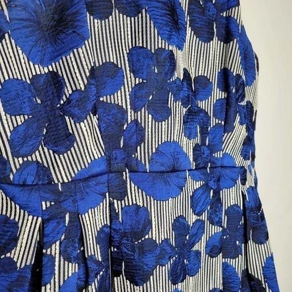 Badgley Mischka Liliana Blue Floral Dress - Picture 10 of 12